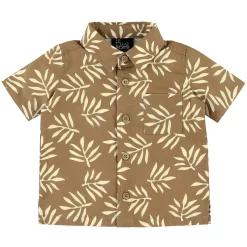 Tops>Chat Botte Horizon Shirt 3-24m Brown