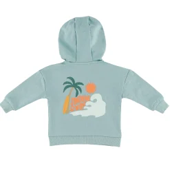 Fleeces And Sweatshirts|Tops>Chat Botte Horizon Zip Hoodie 3-24m Blue