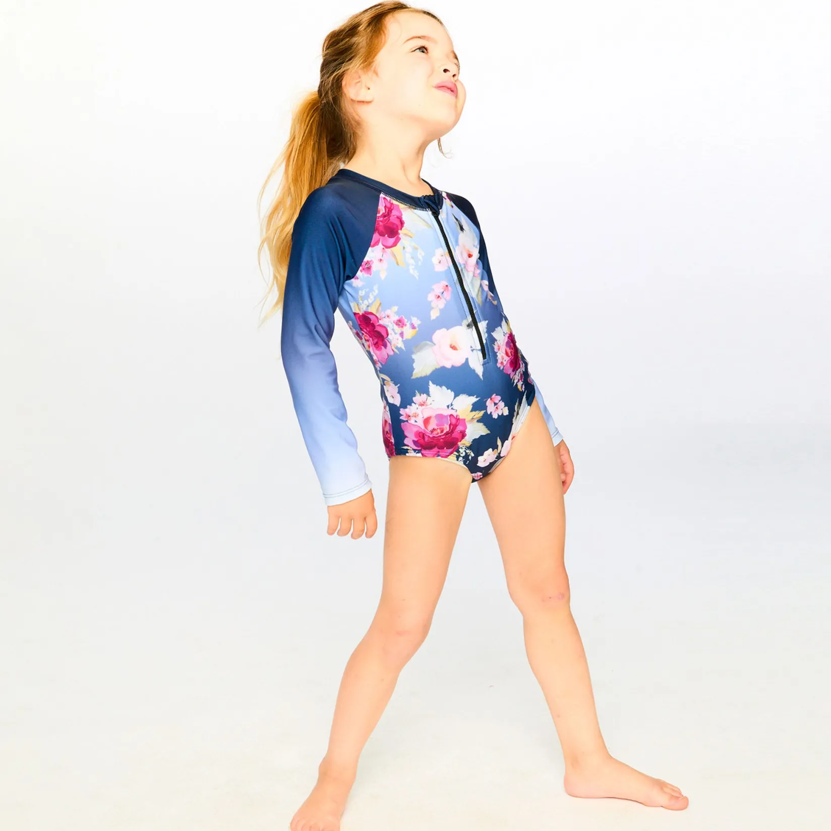 Swimsuits>Deux par Deux Hoses Swimsuit 7-12 Navy
