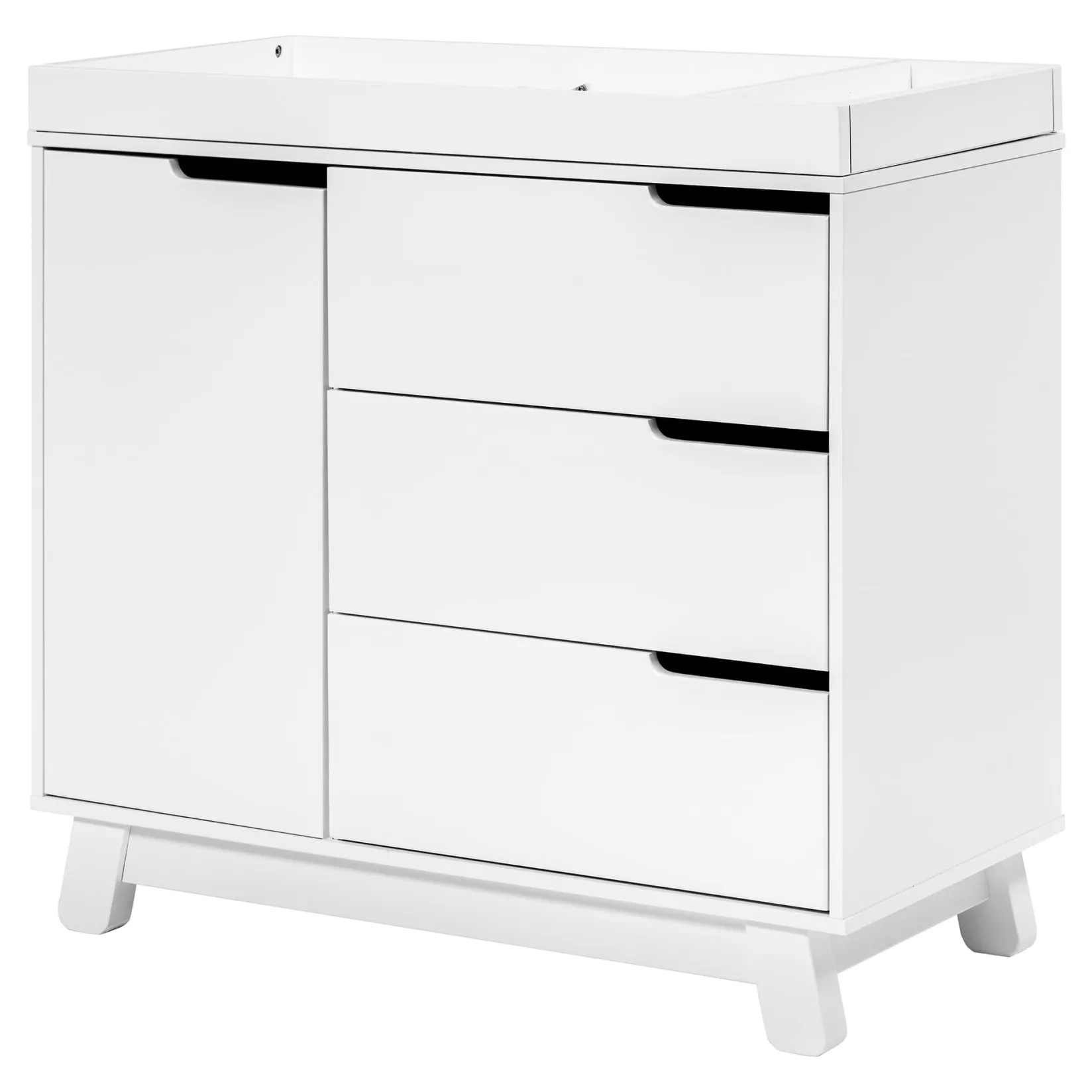Changing Tables>Babyletto Hudson 3-Drawer Changer Dresser with Removable Changing Tray - White