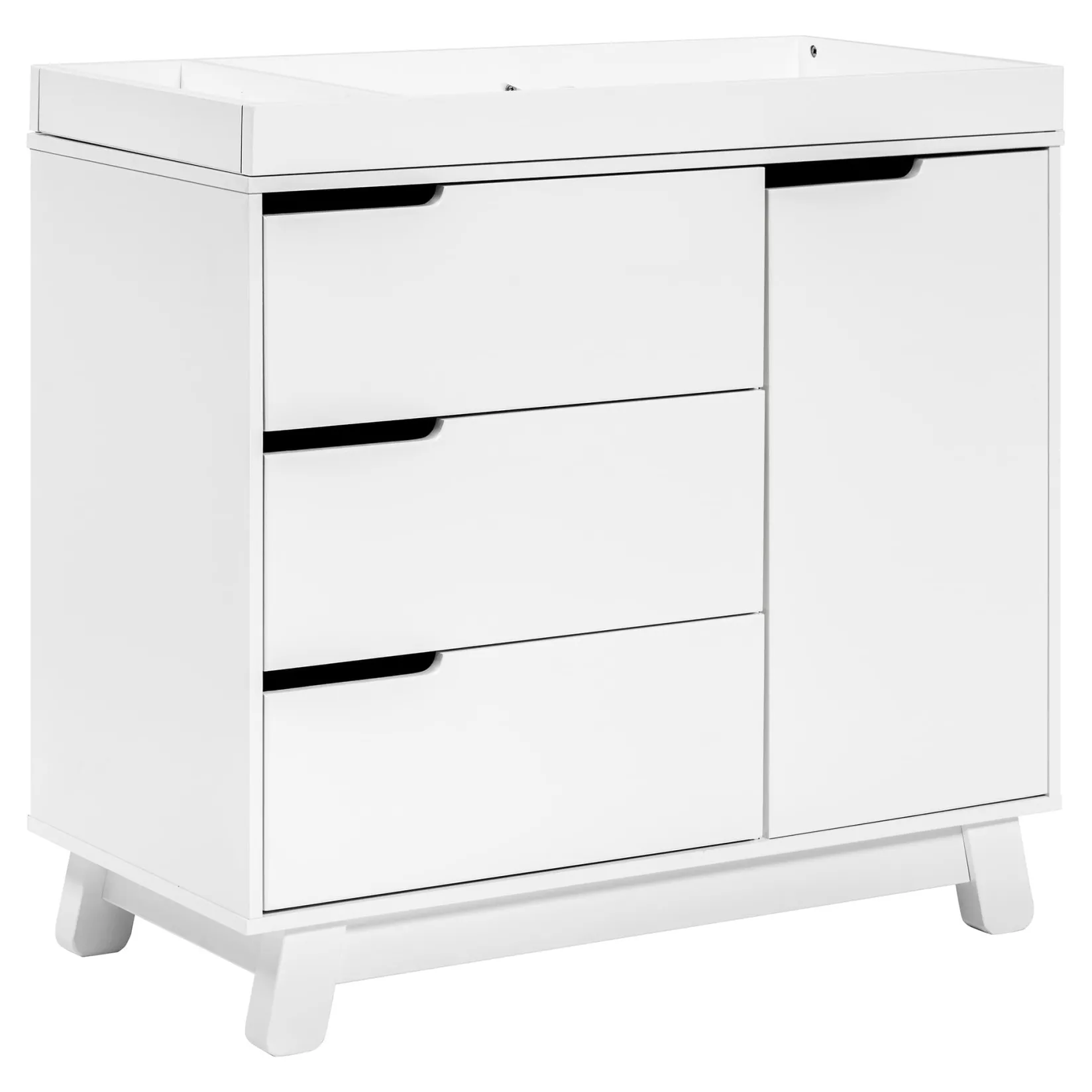 Changing Tables>Babyletto Hudson 3-Drawer Changer Dresser with Removable Changing Tray - White