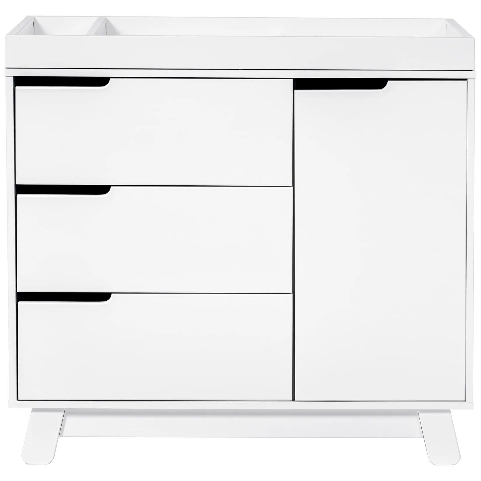 Changing Tables>Babyletto Hudson 3-Drawer Changer Dresser with Removable Changing Tray - White