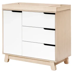 Sale Hudson 3-Drawer Changer Dresser with Removable Changing Tray - Washed Natural / White Changing Tables