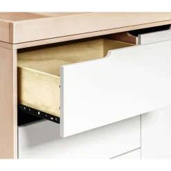 Sale Hudson 3-Drawer Changer Dresser with Removable Changing Tray - Washed Natural / White Changing Tables