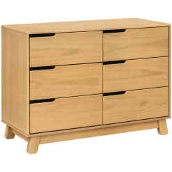 Outlet Hudson 6-Drawer Double Dresser - Honey Storage Furniture