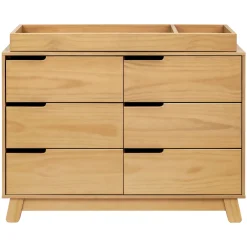 Outlet Hudson 6-Drawer Double Dresser - Honey Storage Furniture