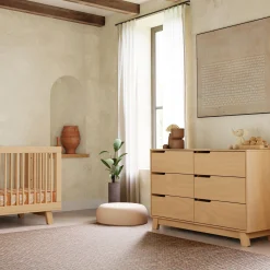 Outlet Hudson 6-Drawer Double Dresser - Honey Storage Furniture