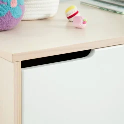 Hudson 6-Drawer Double Dresser - Washed Natural / White Storage Furniture