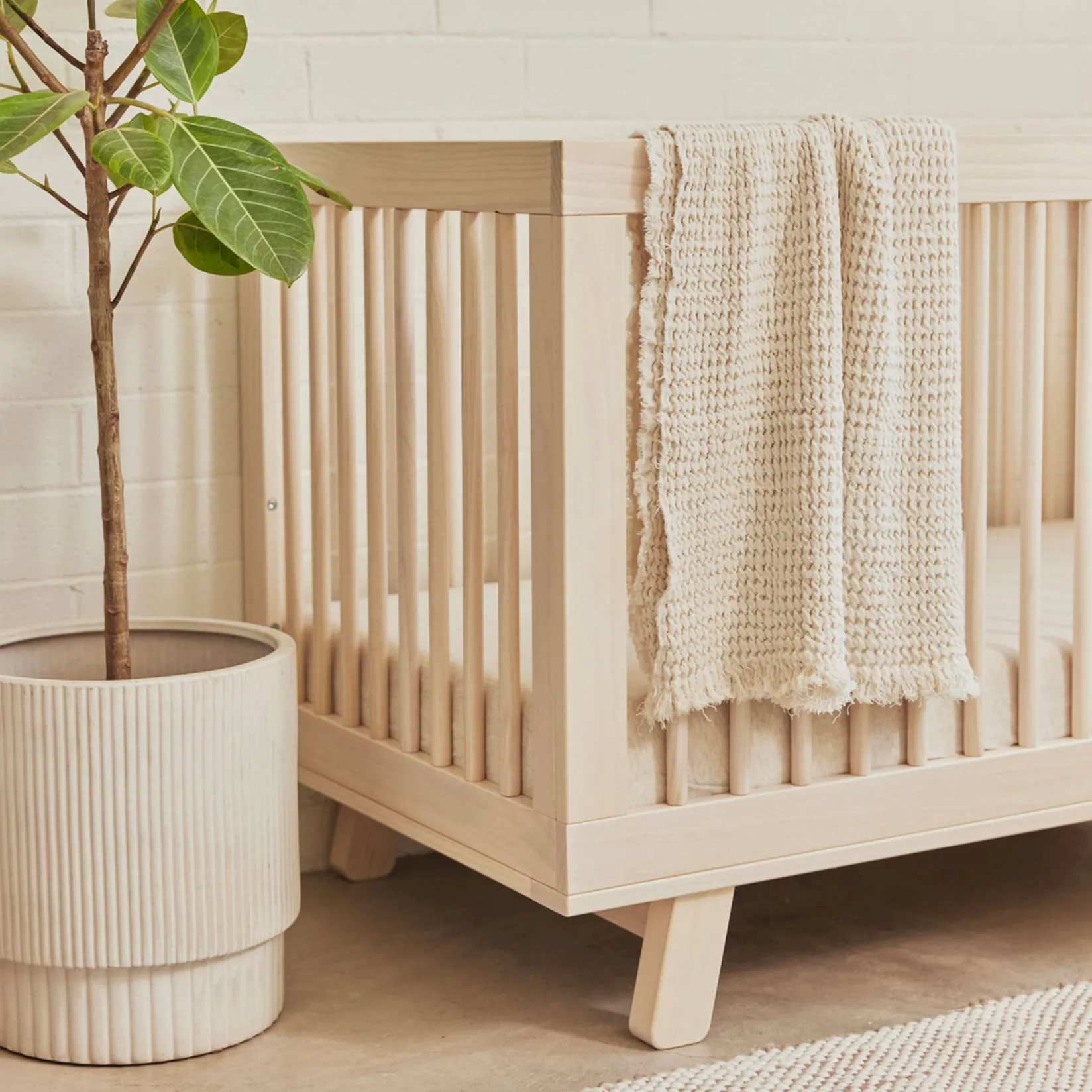 Cribs & Mattresses|Cribs & Mattresses>Babyletto Hudson 3-in-1 Convertible Crib - Washed Natural