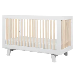 Hot Hudson 3-in-1 Convertible Crib - White / Washed Natural Cribs & Mattresses|Cribs & Mattresses
