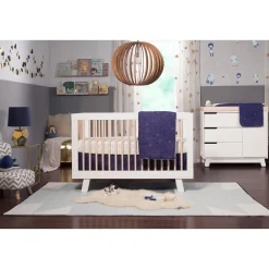 Hot Hudson 3-in-1 Convertible Crib - White / Washed Natural Cribs & Mattresses|Cribs & Mattresses