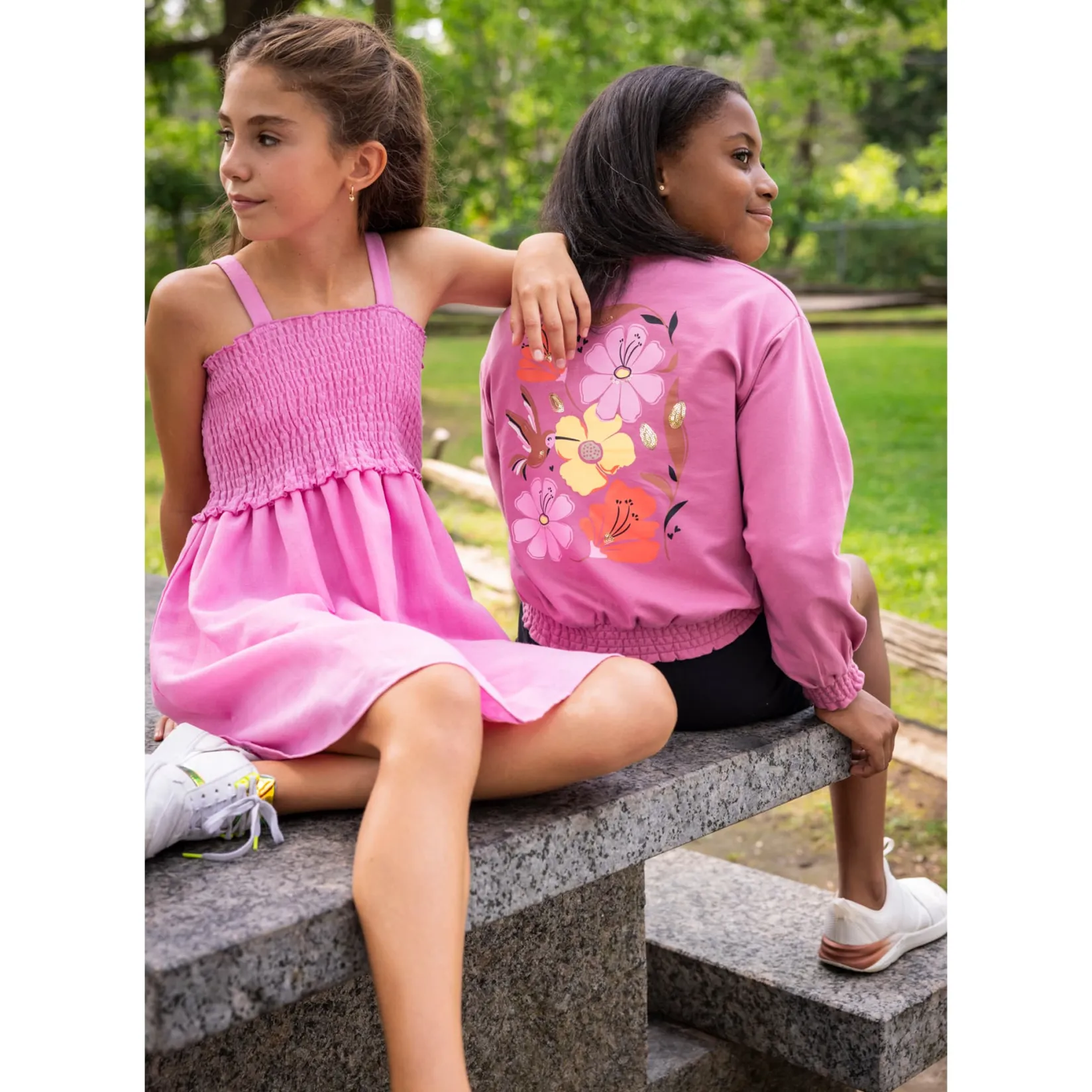 Dresses & Rompers>Nano Humingbird Dress 2-12y Pink