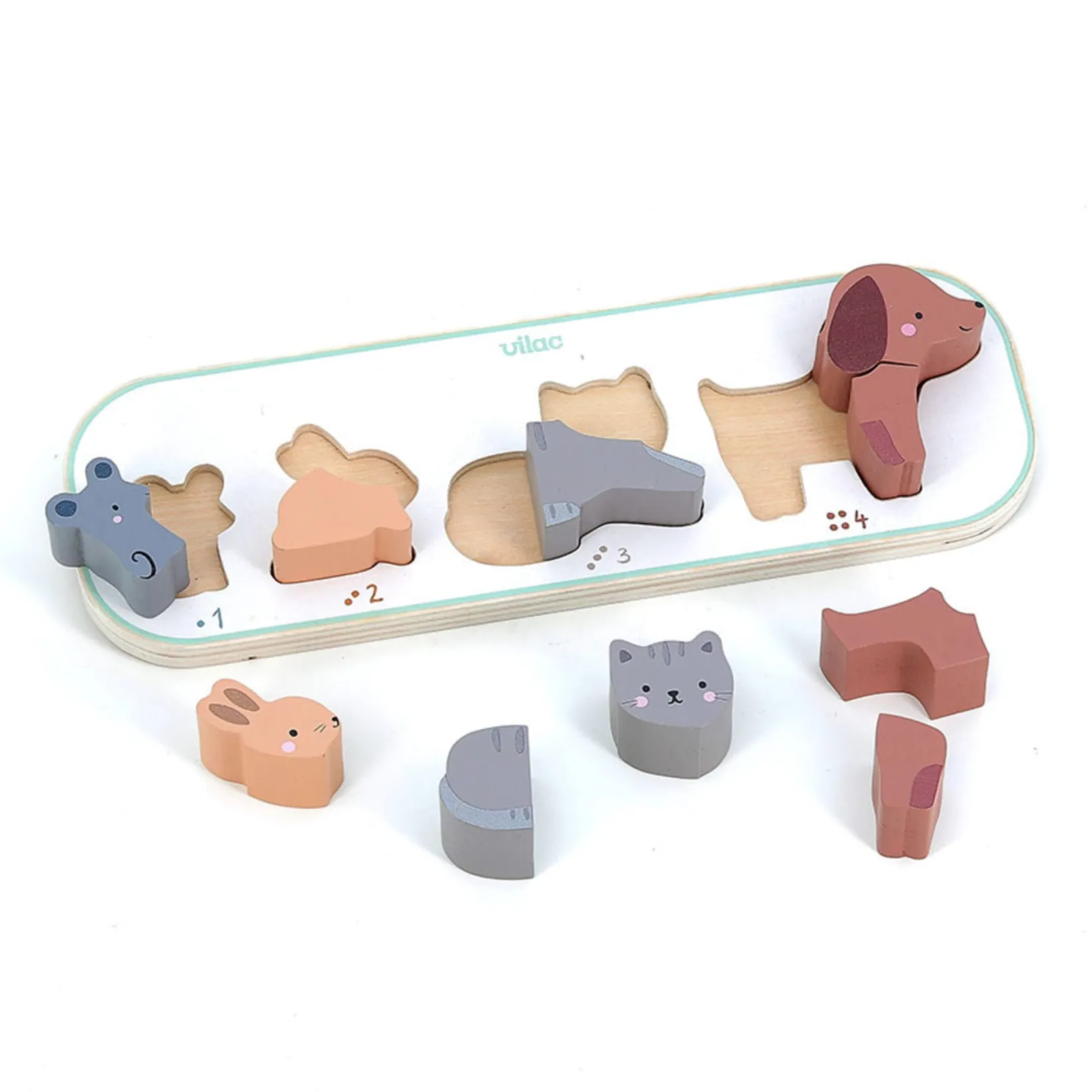 Puzzles>Vilac I Am Learning to Count Animals