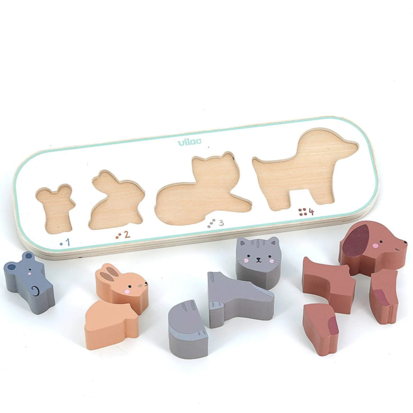 Puzzles>Vilac I Am Learning to Count Animals