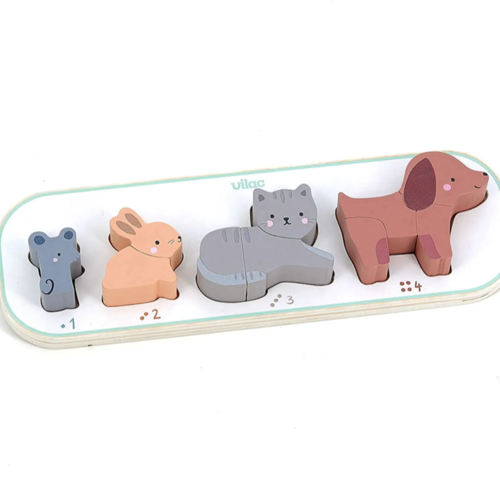 Puzzles>Vilac I Am Learning to Count Animals