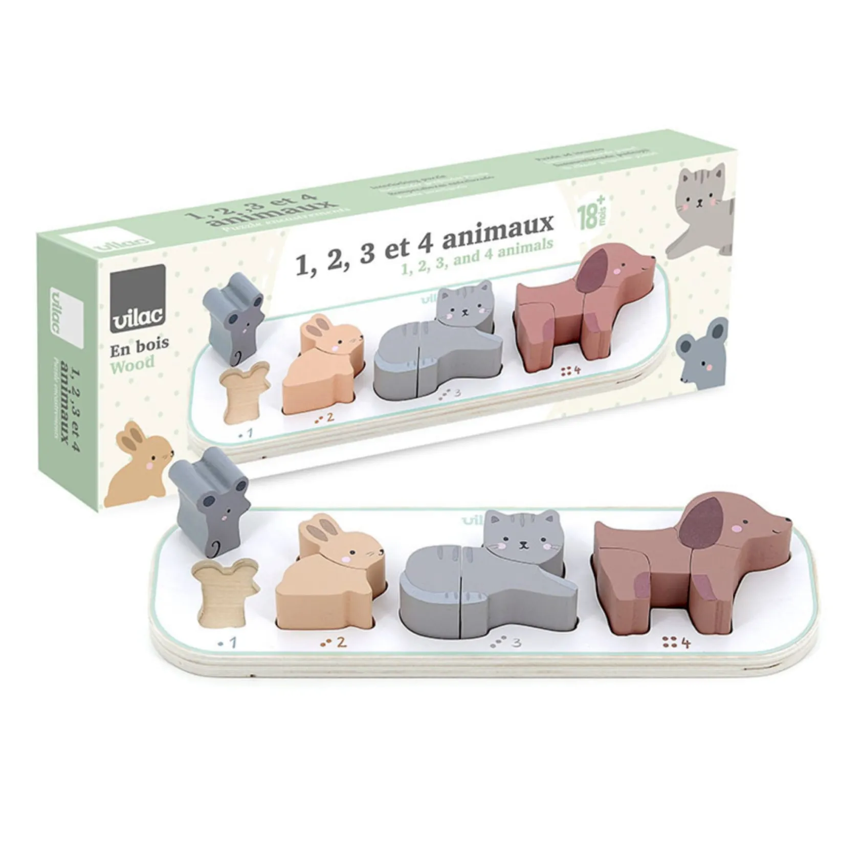 Puzzles>Vilac I Am Learning to Count Animals