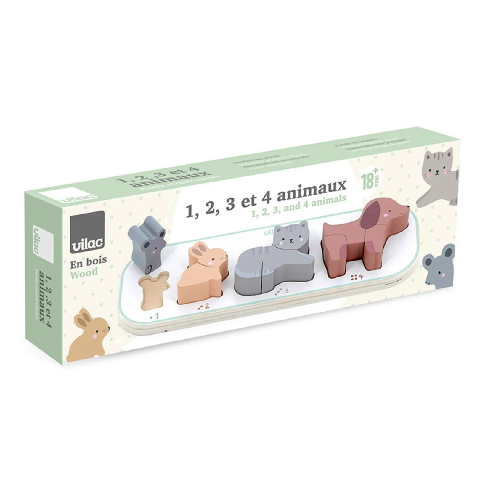 Puzzles>Vilac I Am Learning to Count Animals