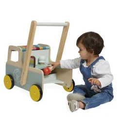 Hot Ice Cream Cart Push-Along Trolley Kids Wooden Toys|Walkers
