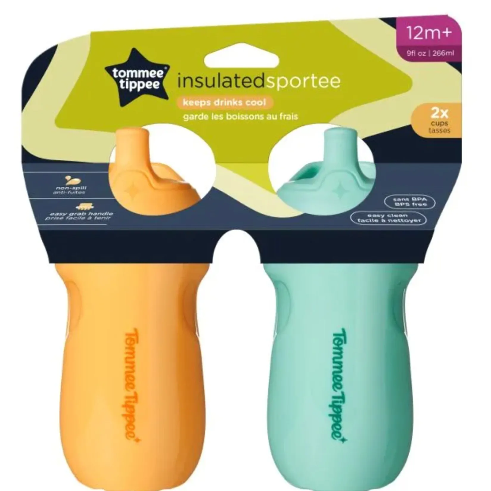 Tableware|Plates & Placemats>Tommee Tippee Insulated Sporty Spout Cup Blu