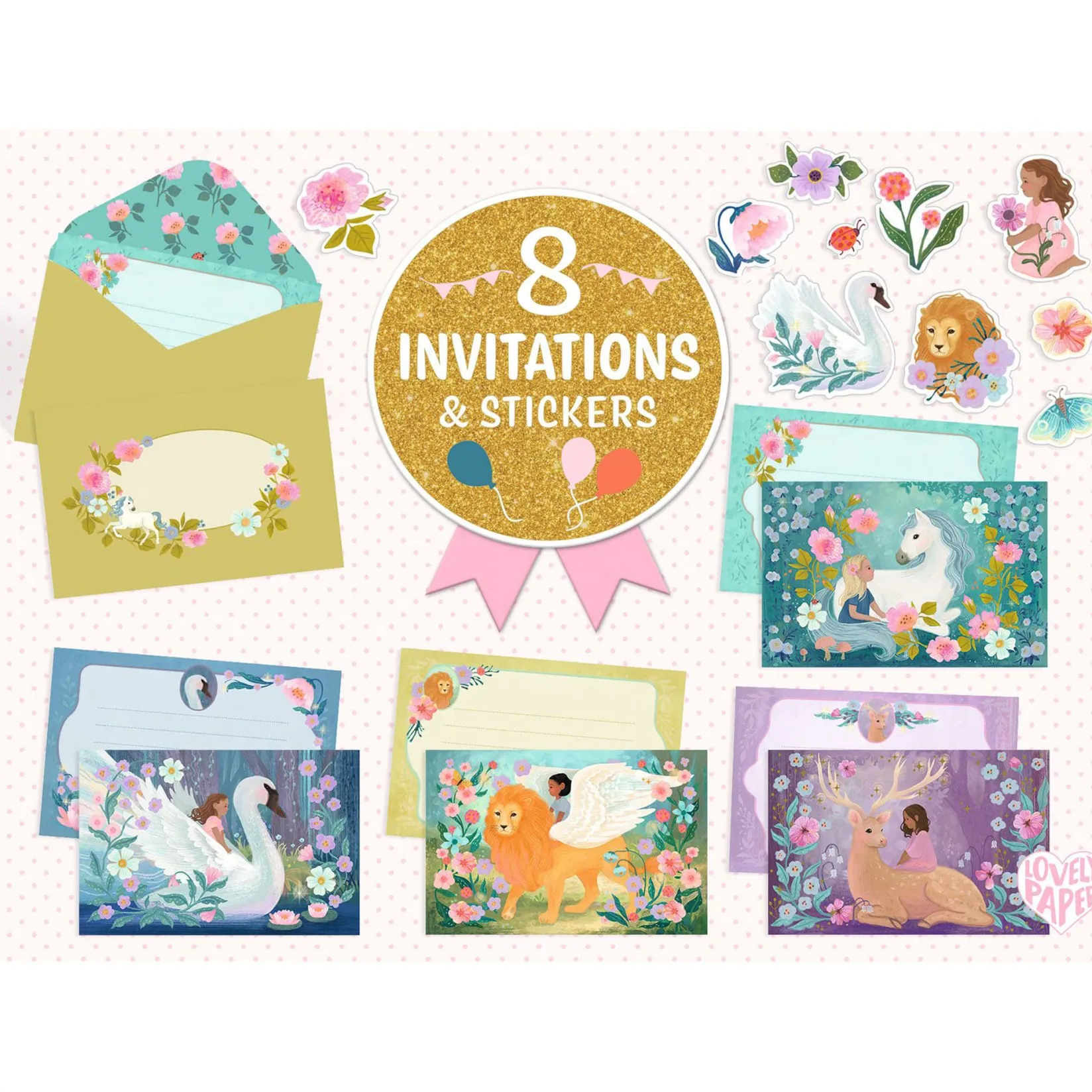 Invitations(8) Marvelous Creatures Party Supplies