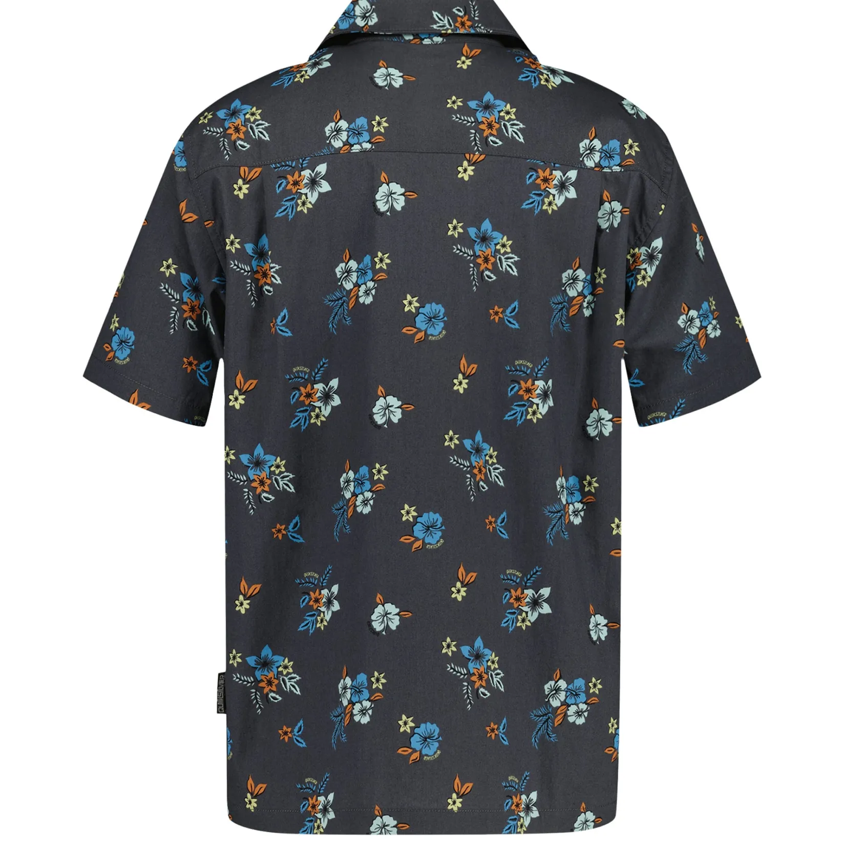 Tops>Quiksilver Island Flowers Camp Shirt 8-20 Black