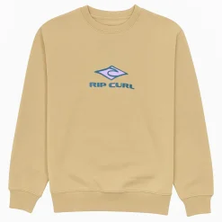 Fleeces And Sweatshirts|Tops>Rip Curl Island Paradiso Crewneck 8-14y Beige
