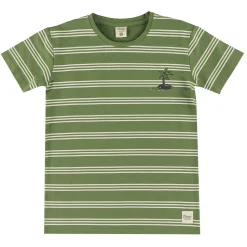 Tops>Camp by Birdz Island Striped T-shirt 2-8y Vert