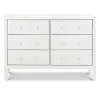 Storage Furniture>DaVinci Jayden 6-Drawer Double Wide Dresser - White
