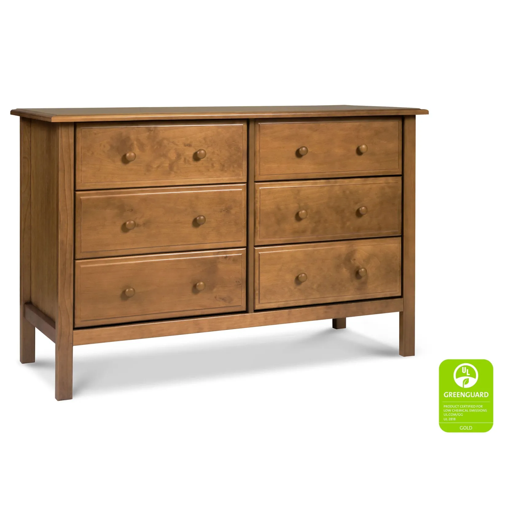 Storage Furniture>DaVinci Jayden 6-Drawer Double Wide Dresser - Chestnut