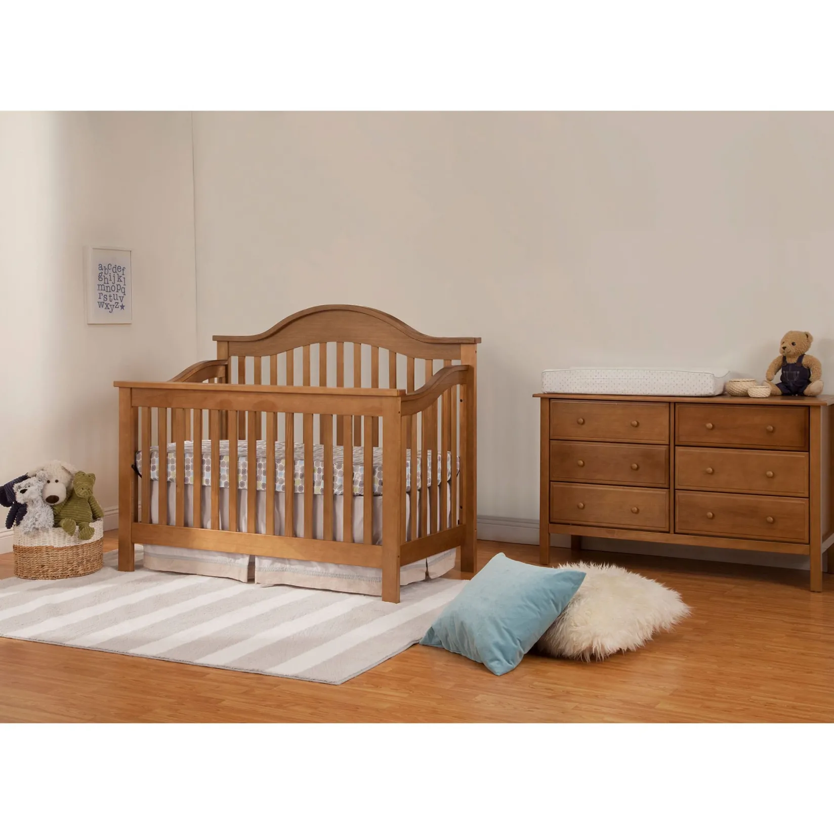 Storage Furniture>DaVinci Jayden 6-Drawer Double Wide Dresser - Chestnut