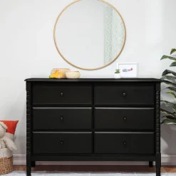 Storage Furniture>DaVinci Jenny Lind Spindle 6-Drawer Dresser - Ebony