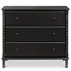 Hot Jenny Lind Spindle 3-Drawer Dresser - Ebony Black Storage Furniture