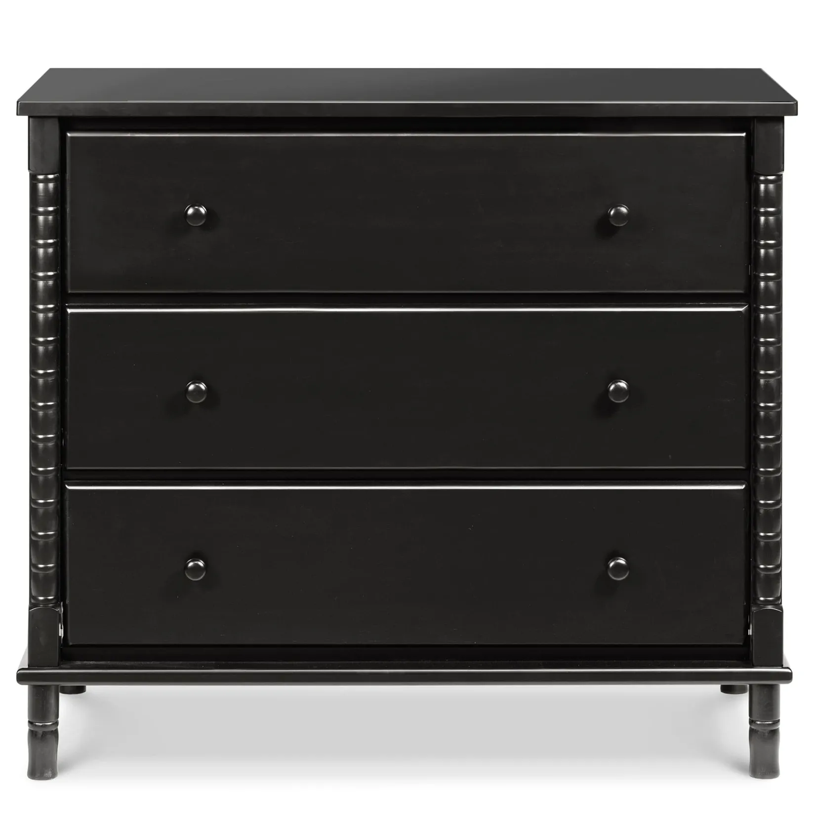 Hot Jenny Lind Spindle 3-Drawer Dresser - Ebony Black Storage Furniture