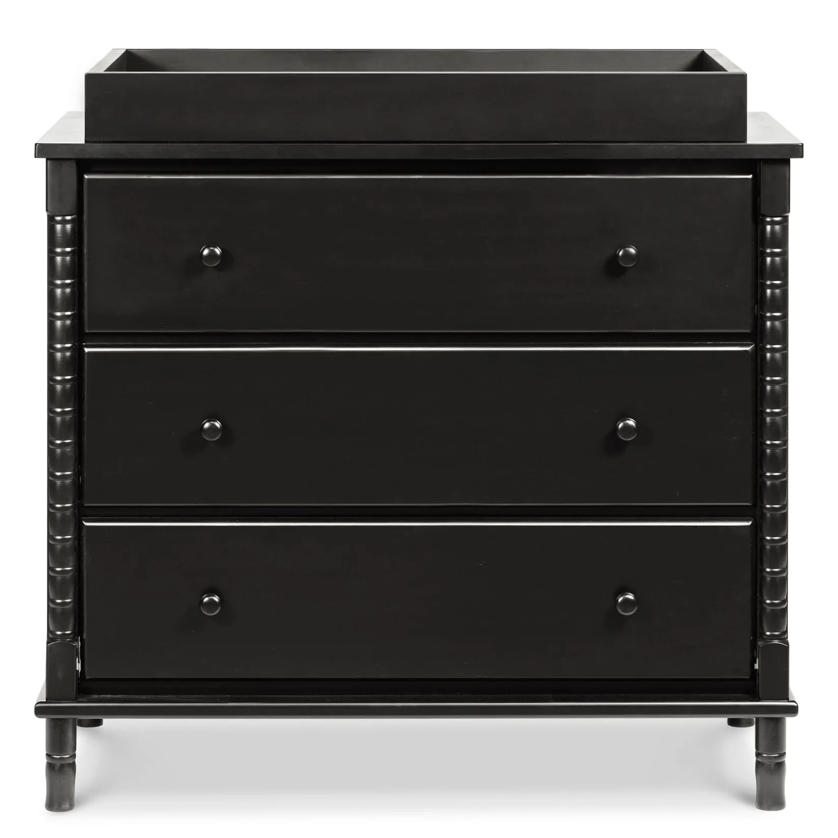 Hot Jenny Lind Spindle 3-Drawer Dresser - Ebony Black Storage Furniture