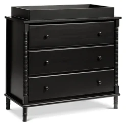 Hot Jenny Lind Spindle 3-Drawer Dresser - Ebony Black Storage Furniture
