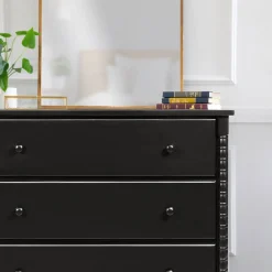 Hot Jenny Lind Spindle 3-Drawer Dresser - Ebony Black Storage Furniture