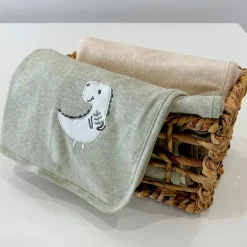 Jersey Blanket Dino Sage Kids Blankets|Blankets