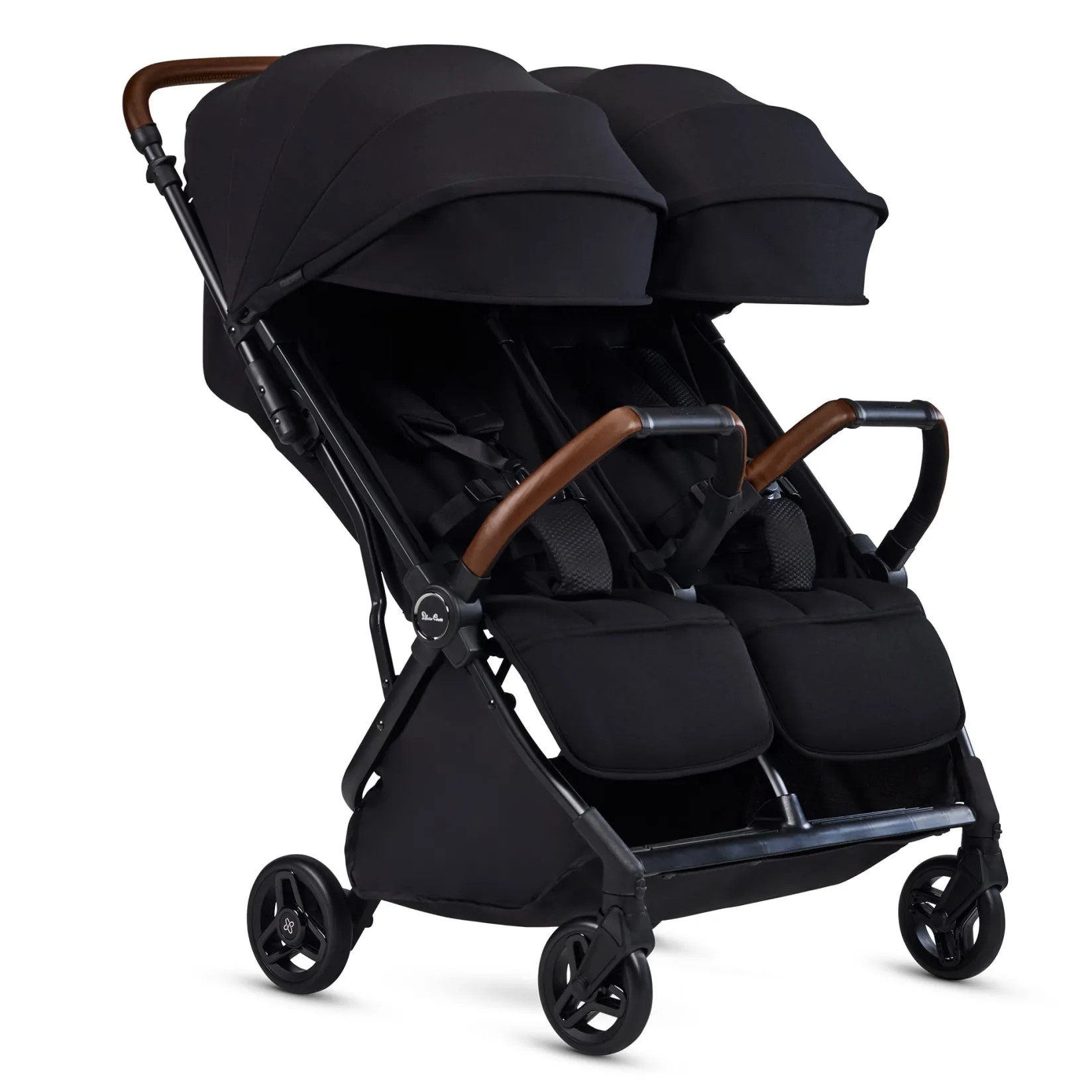 Strollers|Strollers & Trailers>Silver Cross Jet Double Stroller - Black
