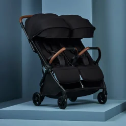Strollers|Strollers & Trailers>Silver Cross Jet Double Stroller - Black