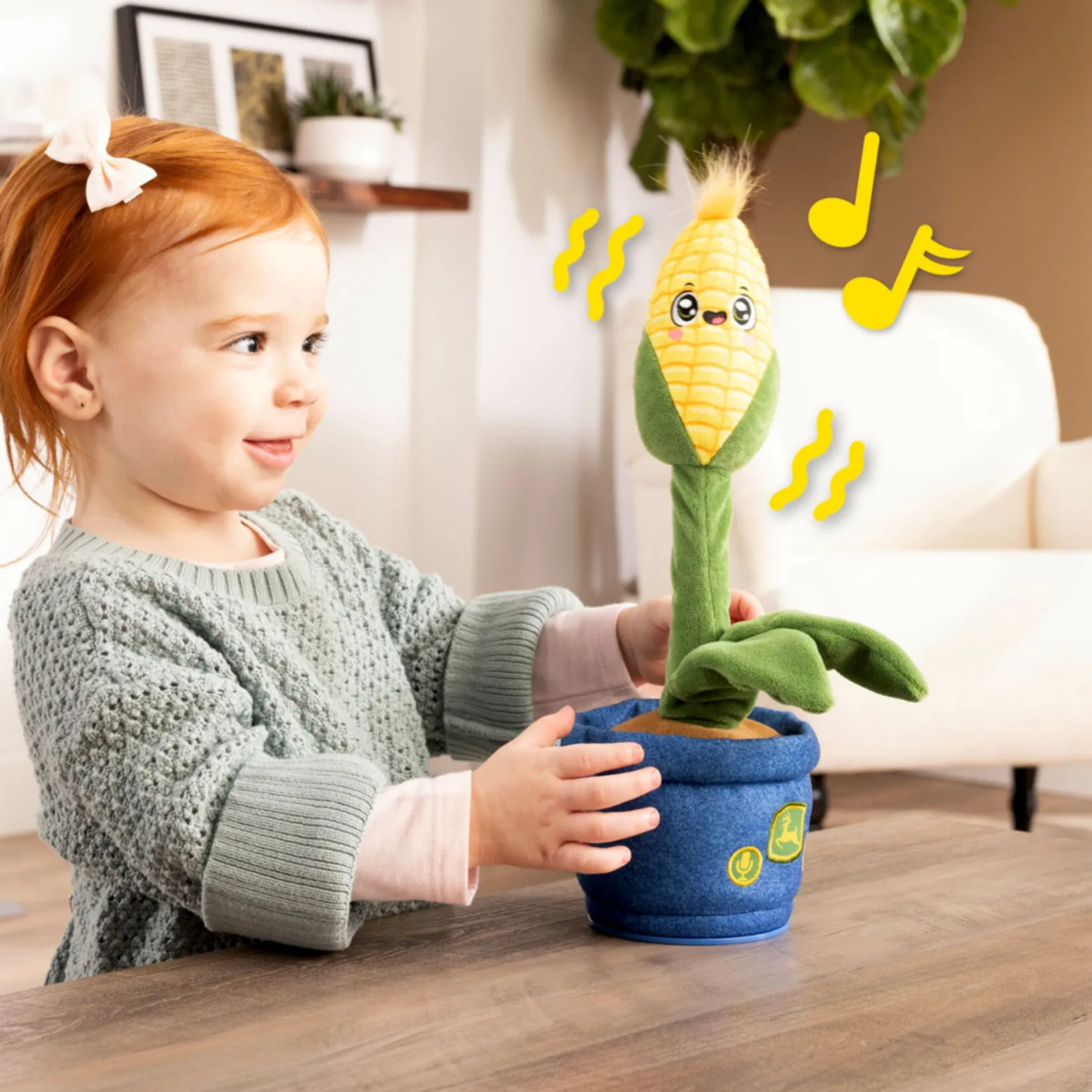 Musical Toys|Developmental Toys>Lamaze John Deere Corny Dancer Plush Musical Toy