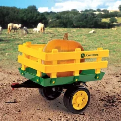 Discount John Deere Trailer - Green/Yellow Kids Motorized & Electronic|Walkers