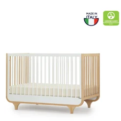 Outlet Jolly 3-In-1 Convertible Crib - White/Natural Cribs & Mattresses|Cribs & Mattresses