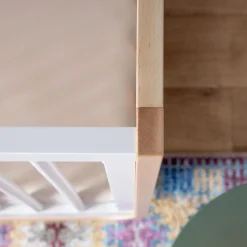 Outlet Jolly 3-In-1 Convertible Crib - White/Natural Cribs & Mattresses|Cribs & Mattresses