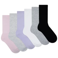 Socks|Underwear & Socks>Jordan Crew Socks 6pck 10e-7j Pink