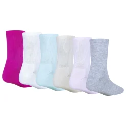 Socks|Underwear & Socks>Jordan Crew Socks 6pck 3j-7j Pink