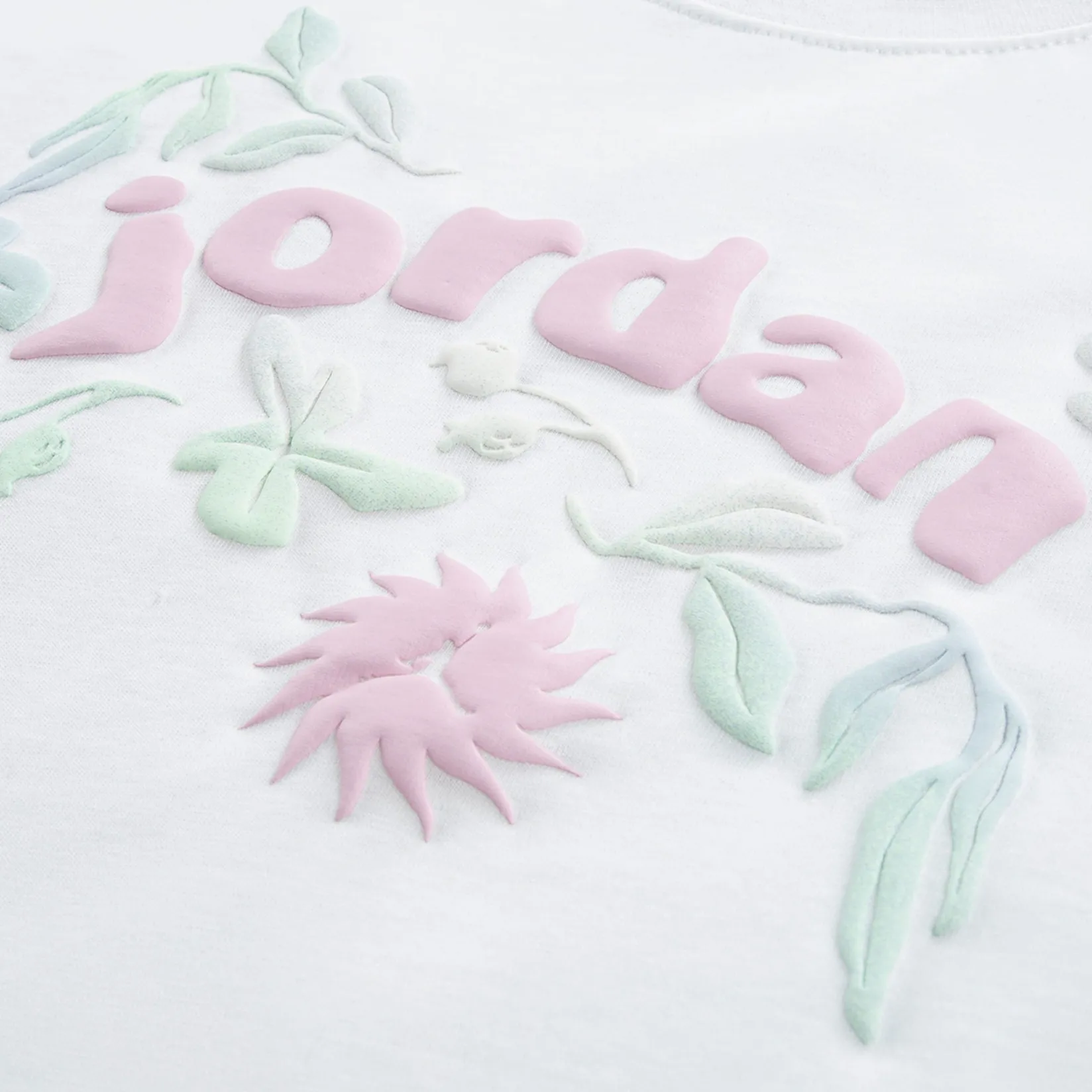 Sportswear|Tops>Jordan Puff Floral T-shirt 7-16y White