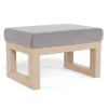 Joya Ottoman - Pebble Grey / Maple Gliders & Rocking Chairs|Gliders & Rocking Chairs