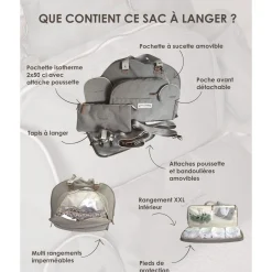 Outlet Juliette Diaper Bag - Grey Diaper Bags|Diaper Bags