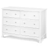 Sale Kalani 6-Drawer Double Wide Dresser - White Finish Storage Furniture