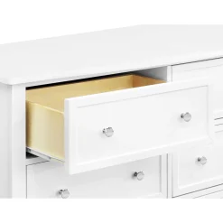 Sale Kalani 6-Drawer Double Wide Dresser - White Finish Storage Furniture